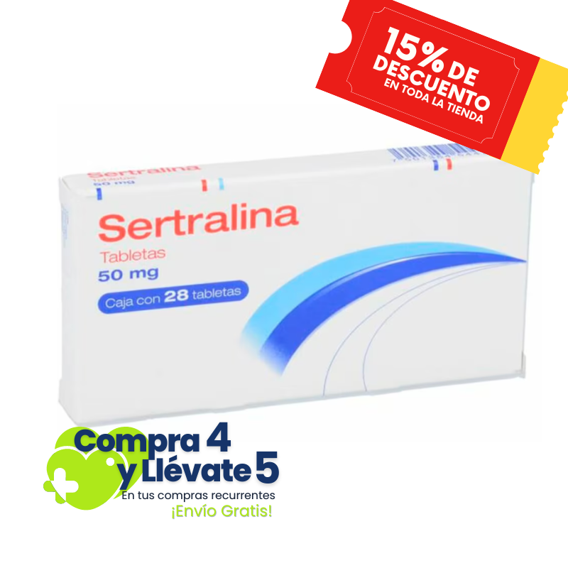 Sertralina 50 mg 28 tabletas