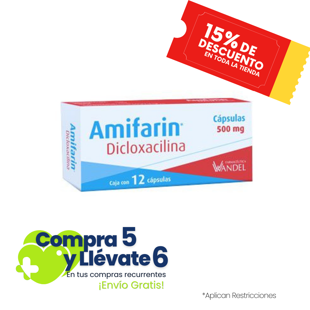 AMIFARIN DICLOXA 12 CAPS 500 ANT - GENERICO