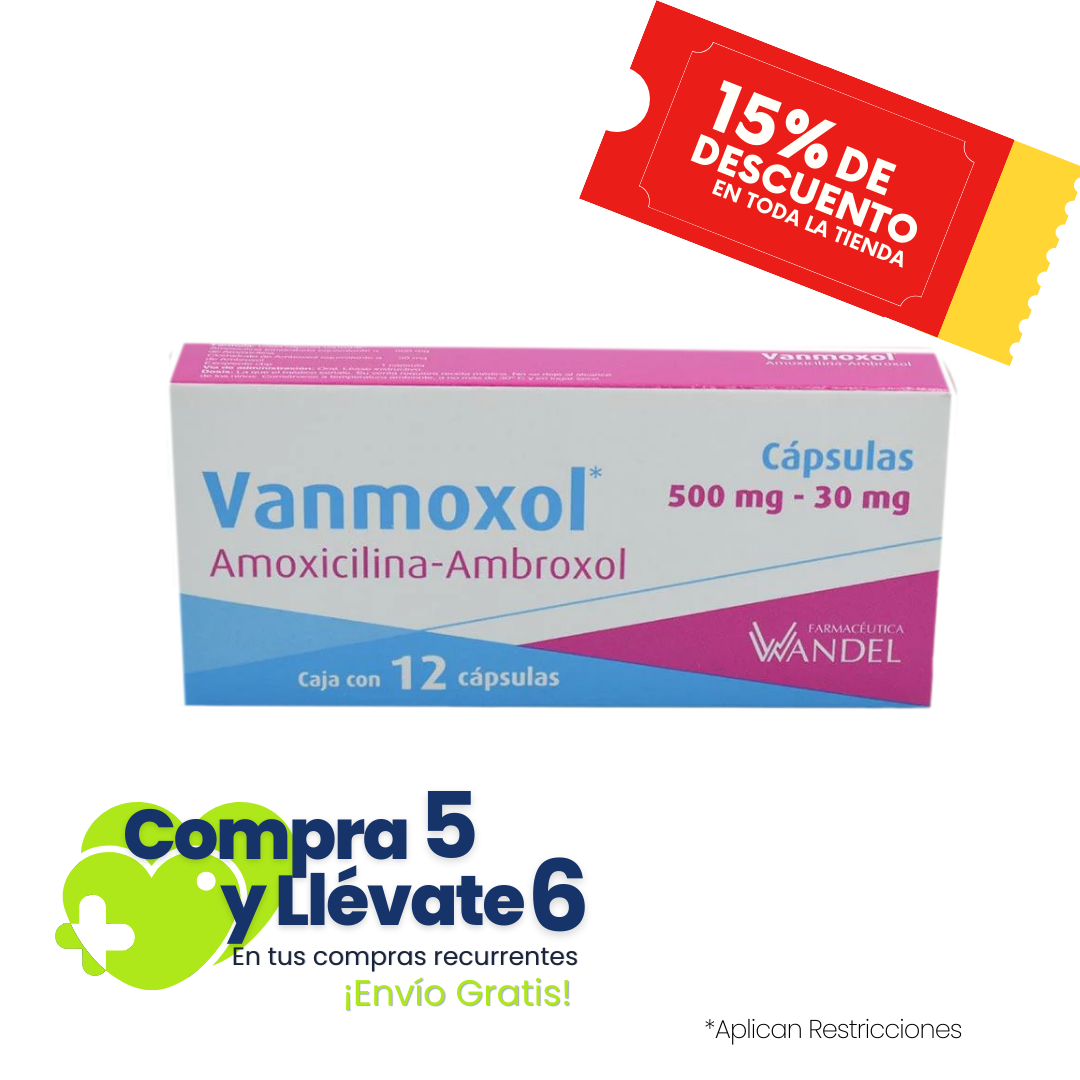 AMOXICILINA AMBROXOL CON 12 CAPSULAS - GENERICO