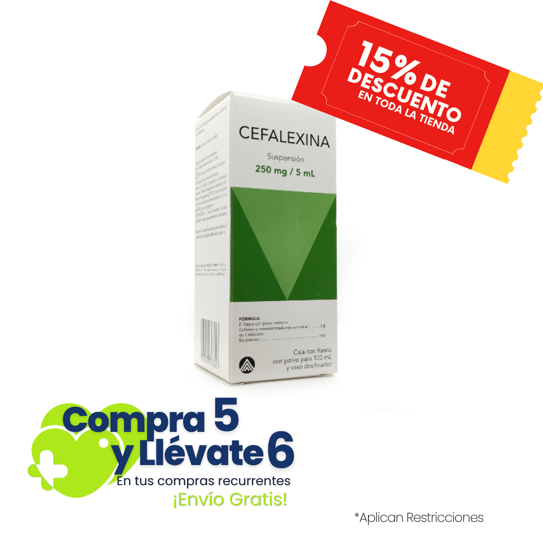 CEFALEXINA 250MG/5ML SOLUCION ANT - GENERICO